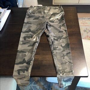 Koral Camo Leggings in Gold and Gray